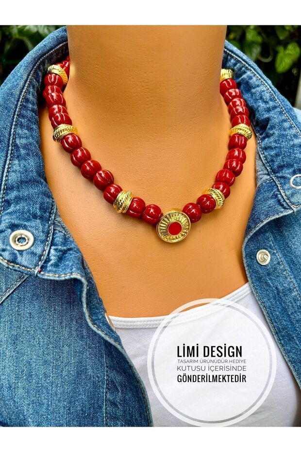 Handmade Necklace with Glass Bead Accessories