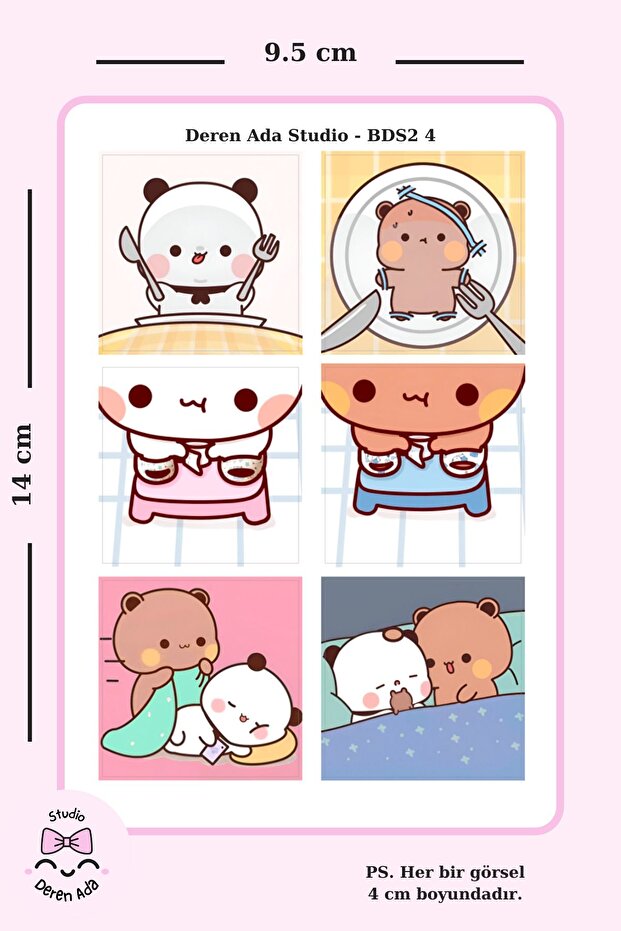 Bubu Dudu 4'lü Sticker Seti 2 - 5