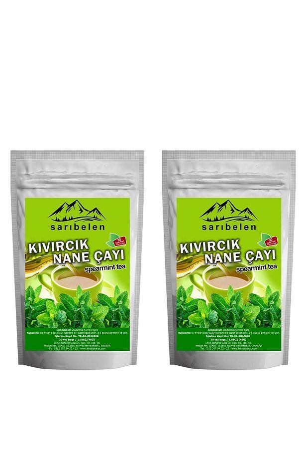 2 Adet Kıvırcık Nane Çayı Pcos & Sindirim Dostu Spearmint Tea 45 G 30 Süzen Poşet - 1