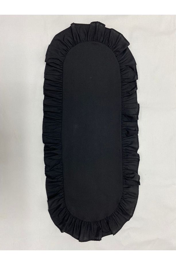 Pamuk Polyester Fırfırlı Oval Runner 30x80 Cm - 2