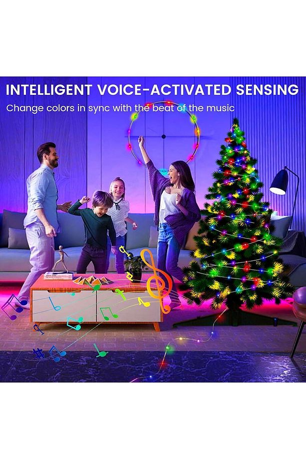 Akıllı RGB Peri Led Şerit 10 Metre Bluetooth ve Kumandalı - 4