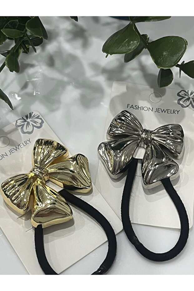 مشبك معدني مطاطي بفيونكة - 1