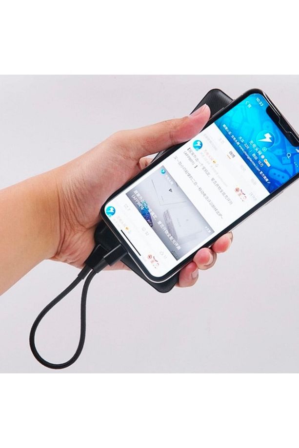 Usb-type C Iphone Lightning 20w Pd Hızlı Şarj 20cm Kısa Powerbank Kopmaz Halat Car Play Kablosu - 4