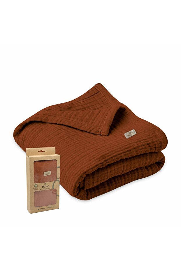 بطانية بيستايل بيبي 4 طبقات موسلين 120×120 سم