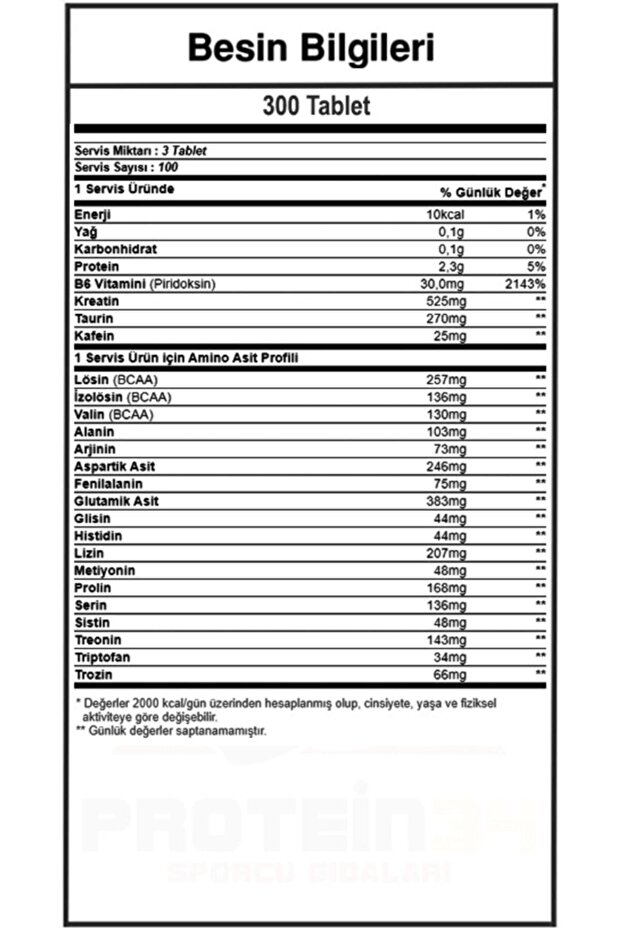 Amino Full 300 Tablet Aminoasit 100 Servis - 2