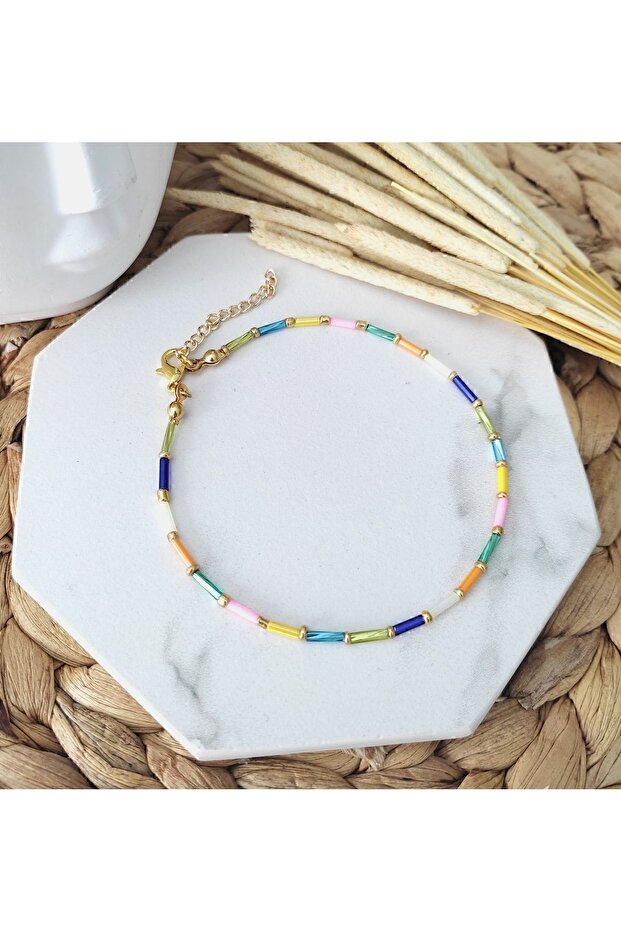 Kadın Renkli Çubuk Halhal - 1