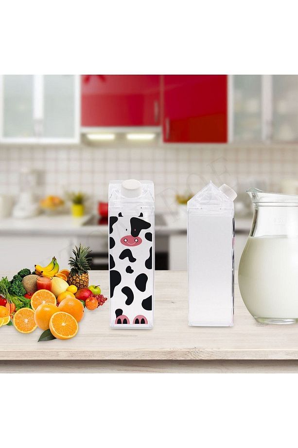 Süt Matara Inekli Desenli Süt Şişe Süt Kutusu 500 ml - 1