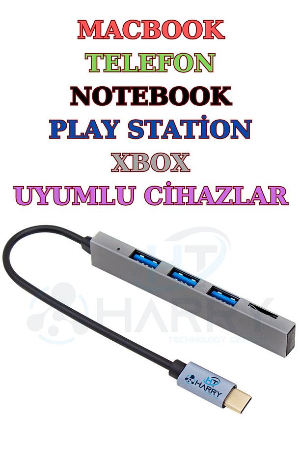 Type-c Olan Cihazlara Uyumlu Type-c To 3 Port Usb SD Kart Okuyucu Veri Aktarımı-Klavye mouse Çeviri - 1
