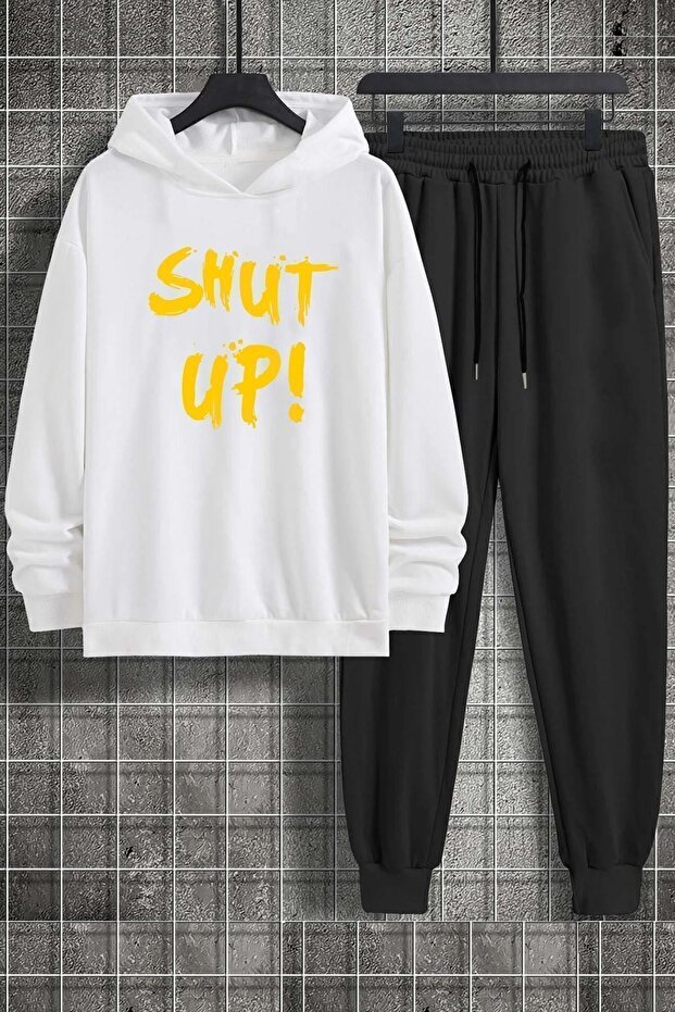 Unisex Shut Up Printed Tracksuit Set