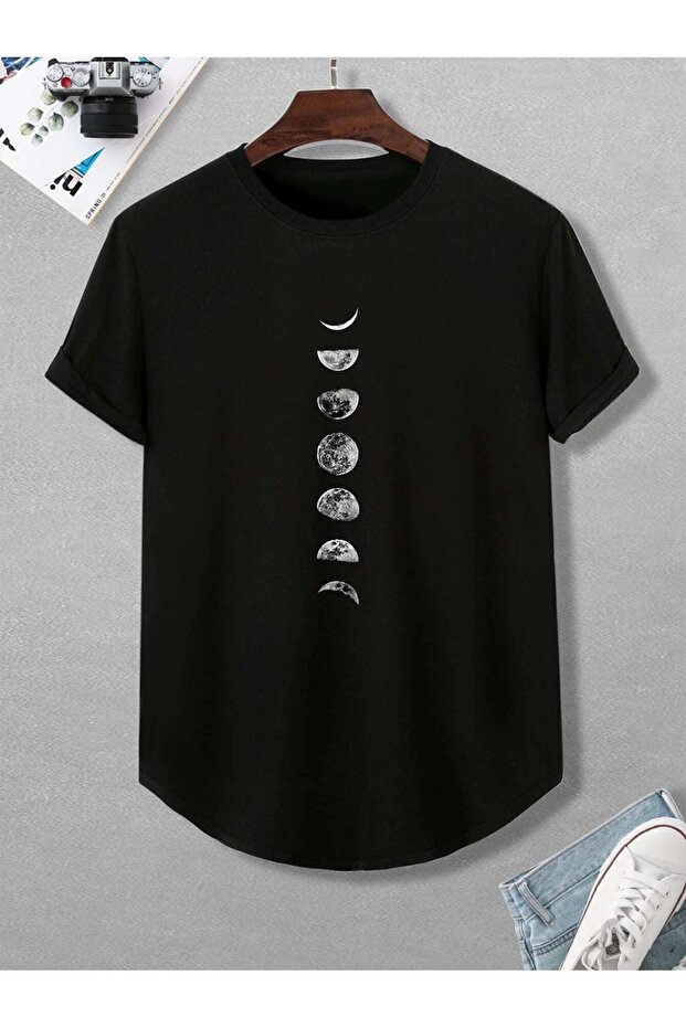 Moon Phases Printed Tshirt