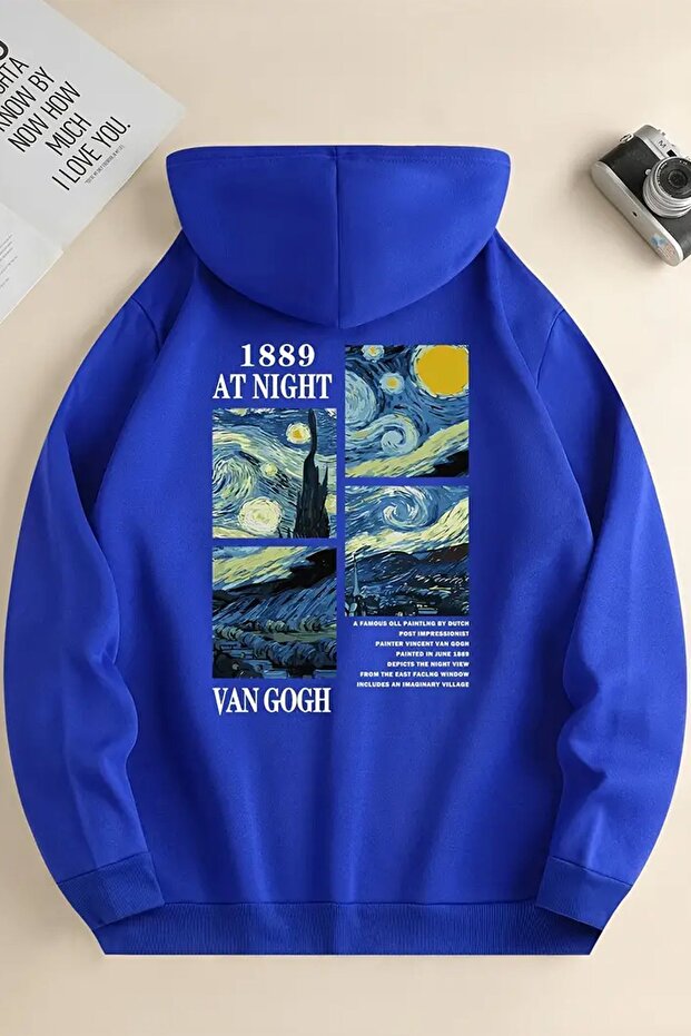 Vangogh Baskılı Oversize Sweatshirt - 1