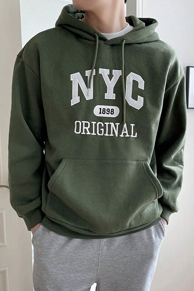 سويت شيرت كبير الحجم مطبوع عليه NYC للجنسين