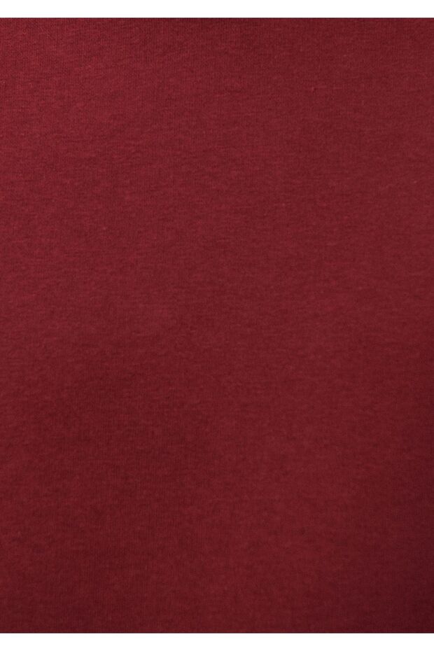 Erkek Kapüşonlu Kırmızı Basic Sweatshirt 0610937-85633 - 6