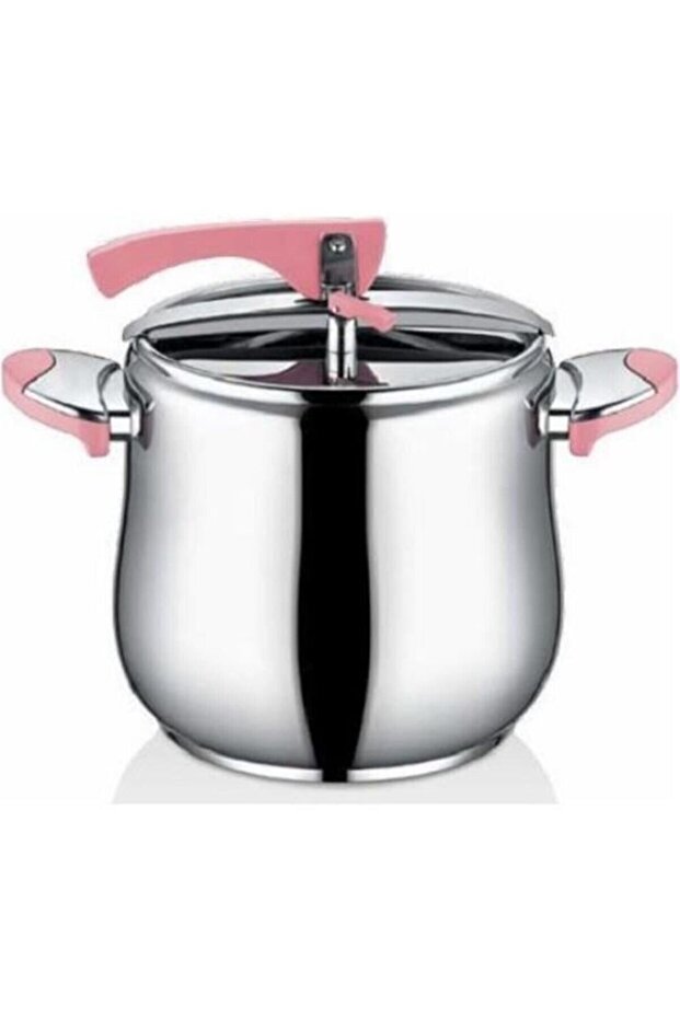 İnter Çelik Düdüklü Tencere 8 Litre Pembe - 1