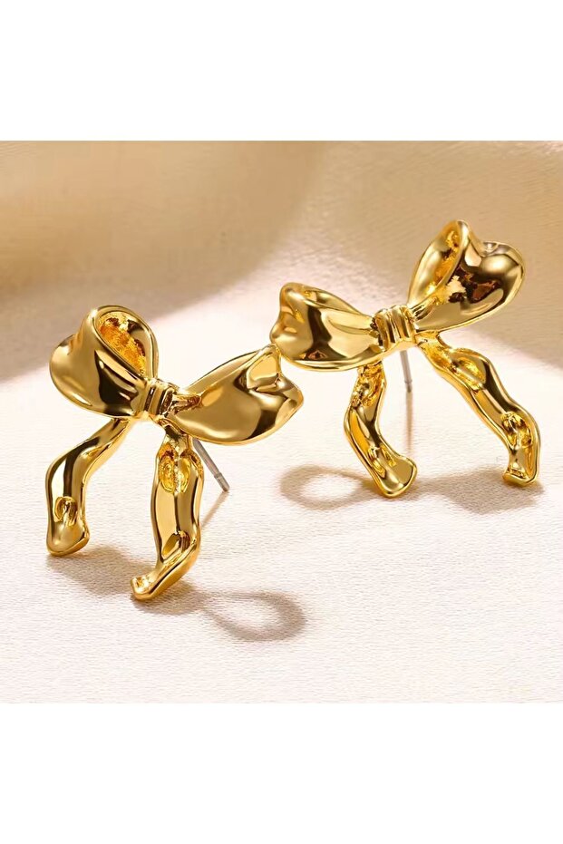Small Dangle Bow Earrings - 3
