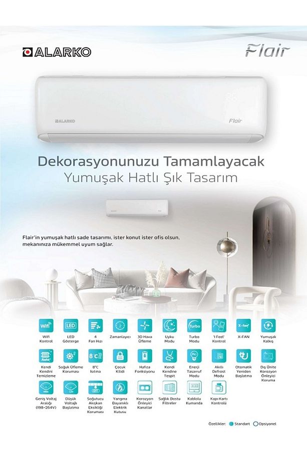 FLAİR SPLİT KLİMA 9000BTU İNVERTER - 2