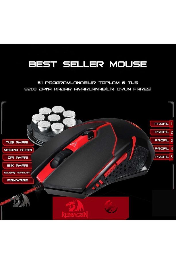 S101-3 Kablolu Türkçe Q Rgb Oyuncu Klavye Mouse Seti S101-3 - 6
