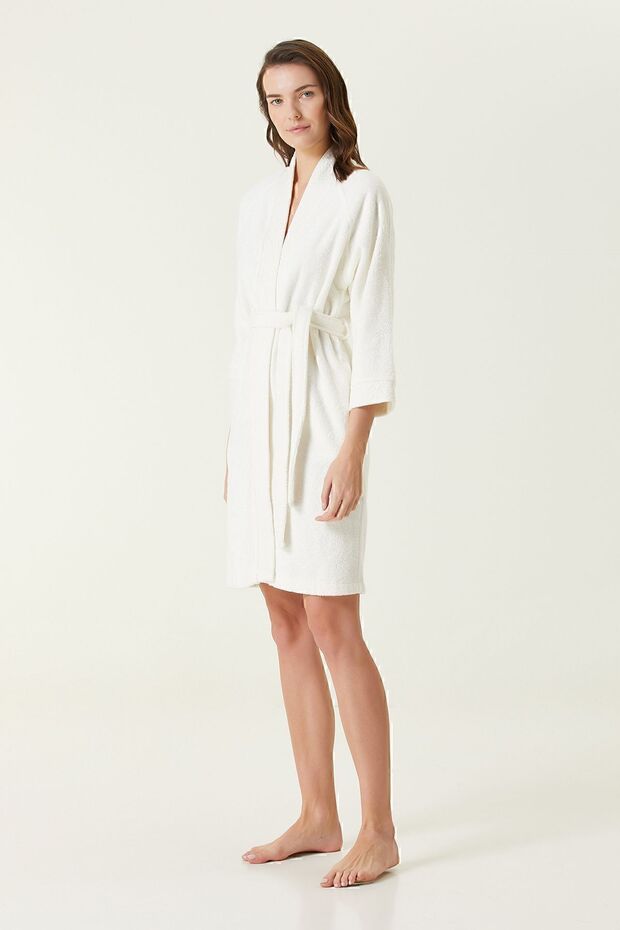 Nera Kadın Bornoz Ekru - 3