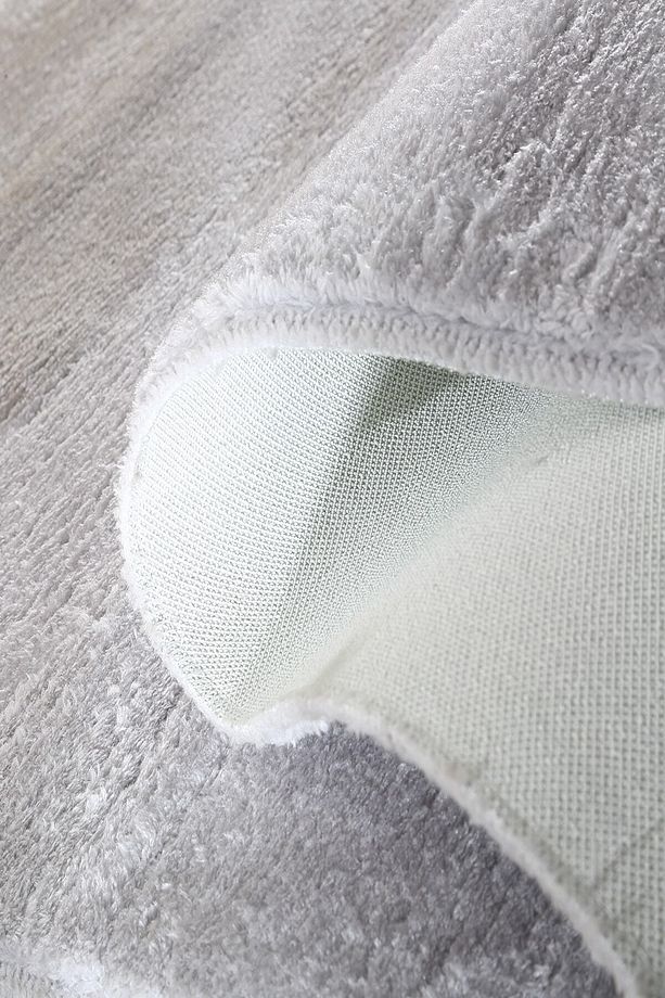 Peluş Post Kaymaz Taban Yolluk Halı Gri - 2