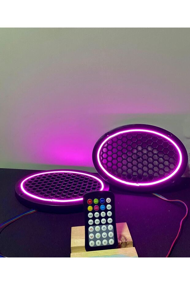 Kumandalı Neon Işıklı Oval Midrange Kapağı 12 Renkli 16 Modlu Oval Midrange Kapağı - 5