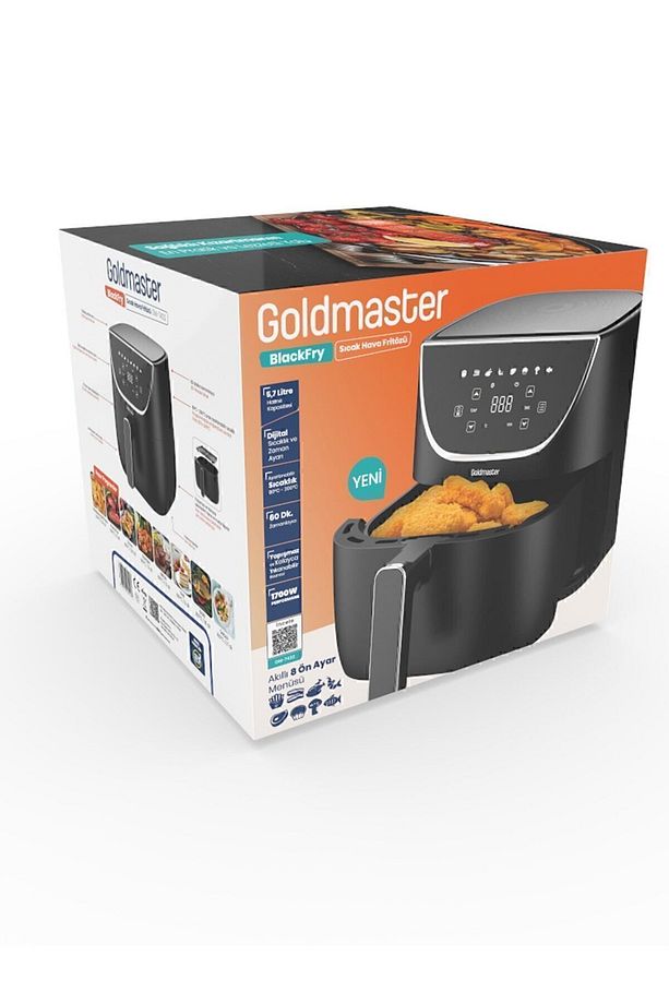 Blackfry 1700 Watt Dijital Dokunmatik 8 Ön Programlı 5.7 Litre Yağsız Kızartma Sıcak Hava Fritöz - 8