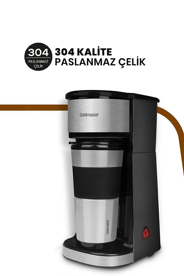 Coffee Chef Paslanmaz Çelik Termos Seyahat Bardaklı Kişisel Filtre Kahve Makinesi - 7