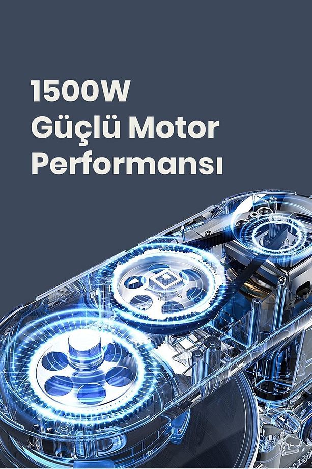 Süpermix Dokunmatik 1500Watt 5.5 Litre Çırpma Karıştırma Yoğurma Antrasit Stand Mikser Mutfak Şefi - 4