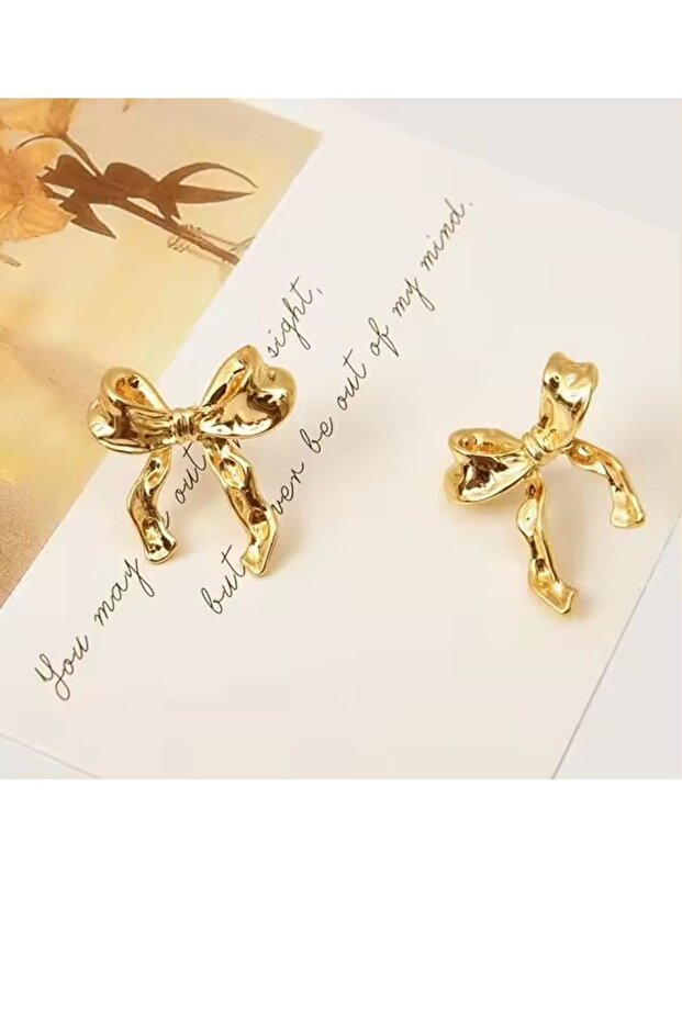Small Dangle Bow Earrings - 5