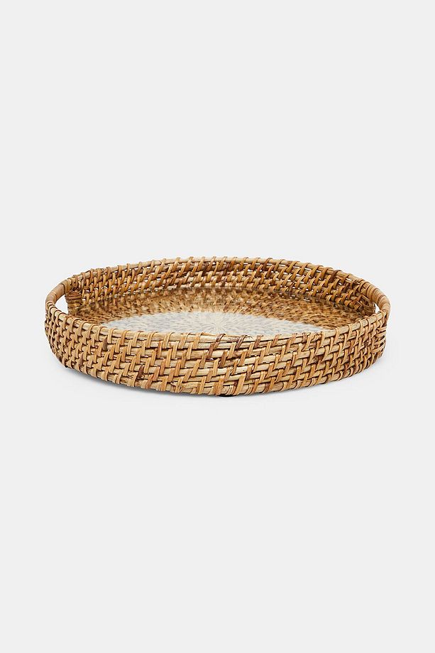 Sooboho Bambu Naturel Camlı Tepsi - 1