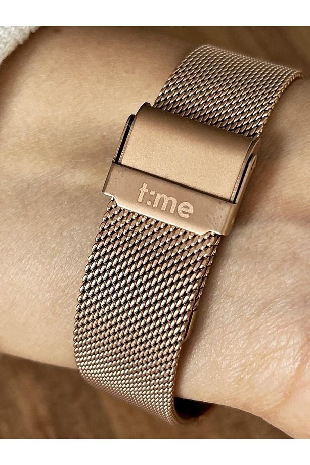 Rose Ve Renkli Cam Çelik Hasır Kordon Time Watch Tw.143.2rrr Unisex Kol Saati - 3