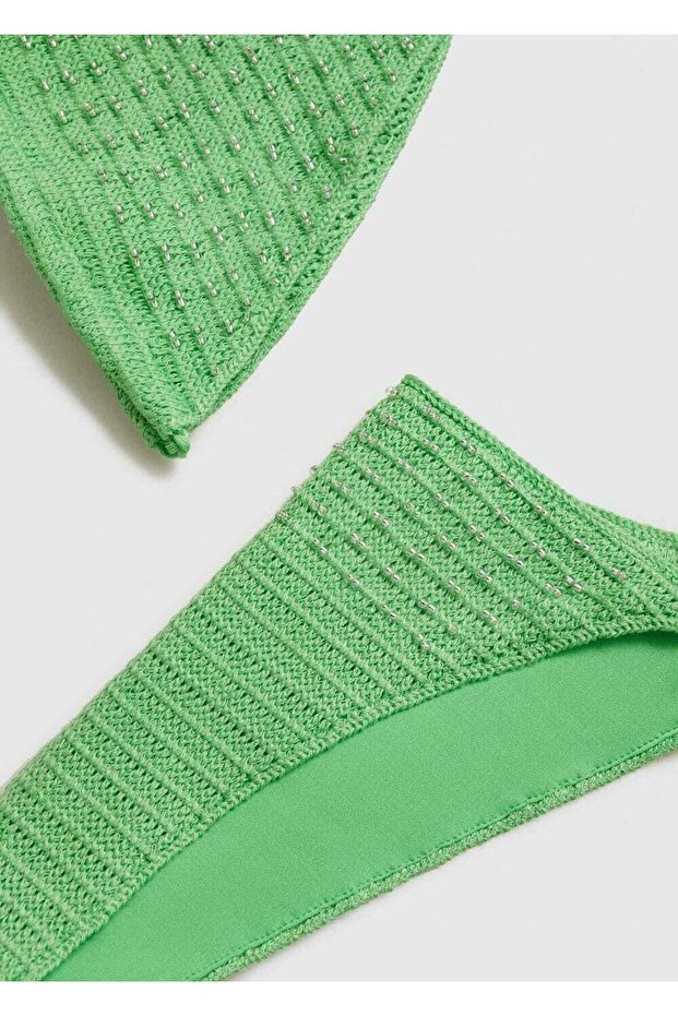 Kroşe Boncuklu Bikini Üstü - 5