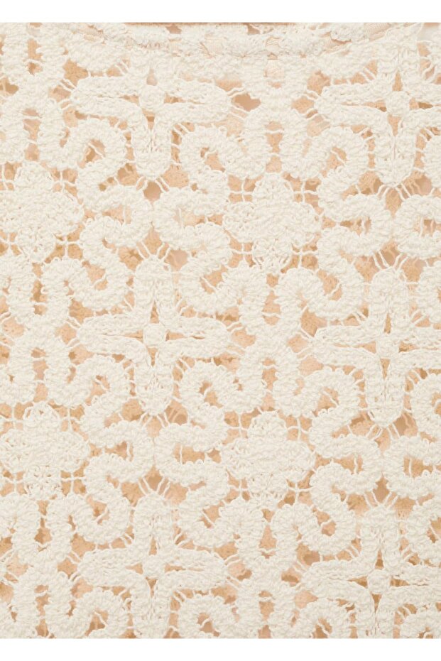 Kroşe çiçekli kazak - 4