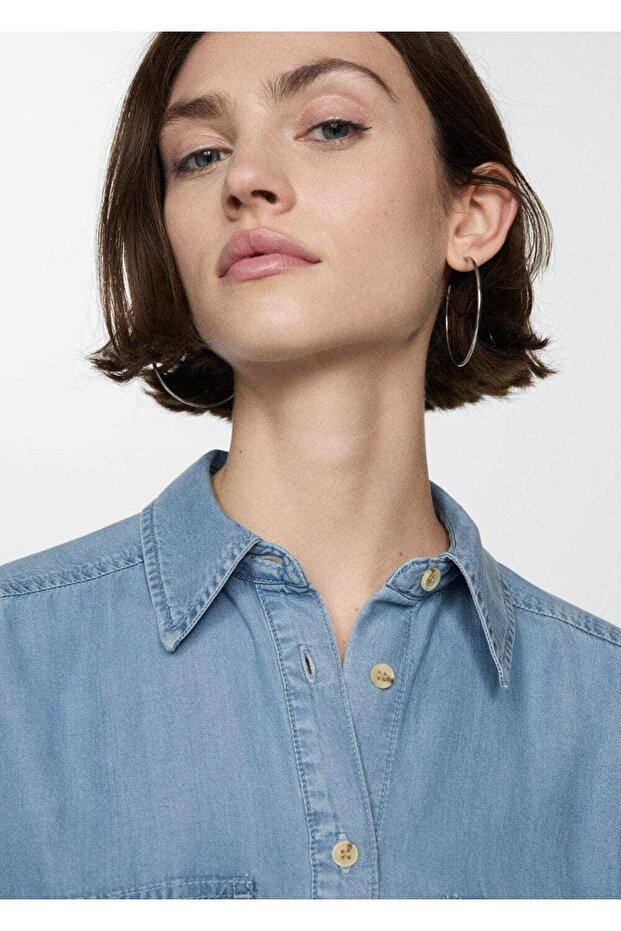 Kolsuz lyocell gömlek - 6