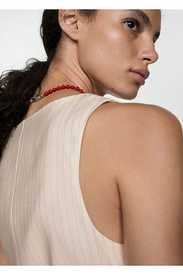 Φόρεμα με ριγέ φιόγκο - 7