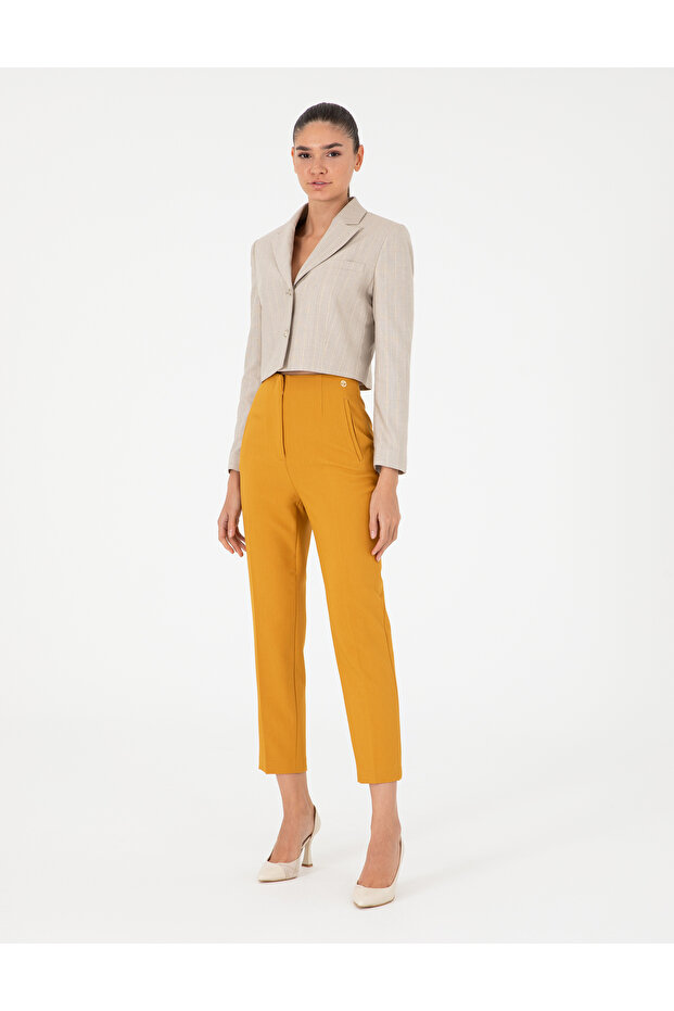 Safran Carrot Fit Fabric Trousers 50290370 -Vr043
