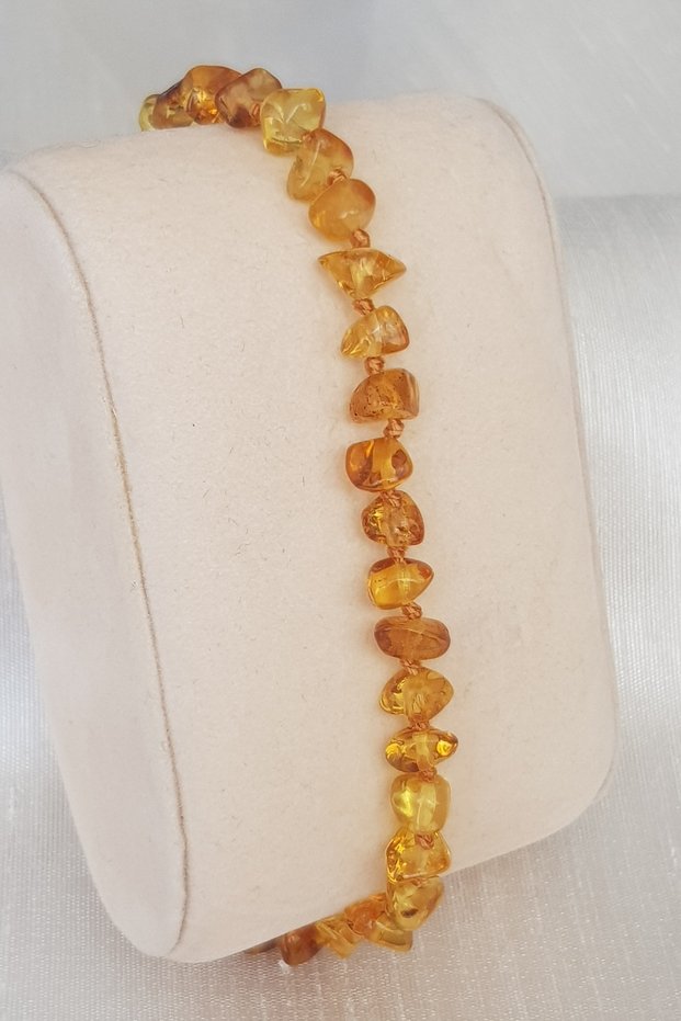 Damla Amber Adult Bracelet 18 cm Honey Color