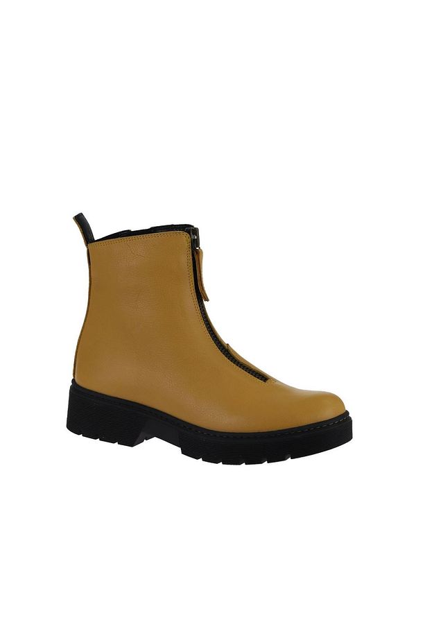 Sarı Flotter Deri Kadın Düz Bot 01wr4903 - 3