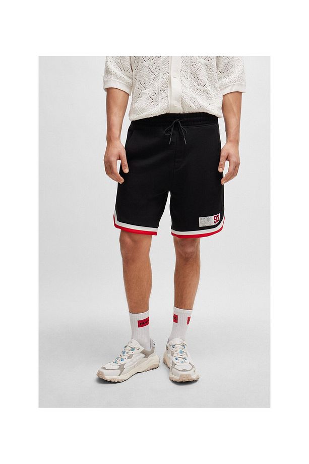 Varsity Tarzı Logolu Pamuklu Havlu Şort - 1