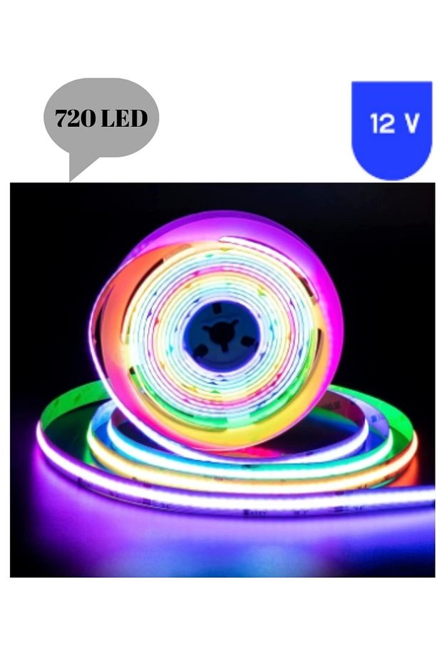 12 Volt 720 Ledli Esnek Cob Pixel Magic Kayar Şerit Led Iç Mekan 5 Metre - 3