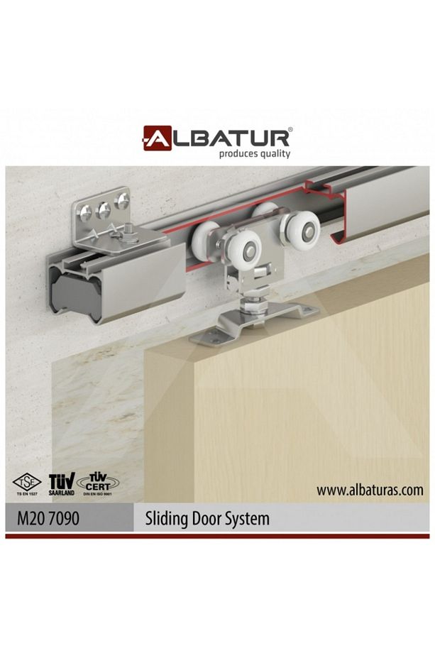 Sürme Kapı Sistemi M20 7090 - (80 KG 2 METRE RAY DAHİL.) - 2