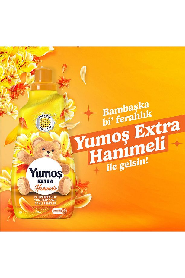 Extra Konsantre Çamaşır Yumuşatıcısı Hanımeli 1440 ml 60 Yıkama 4 Adet - 4