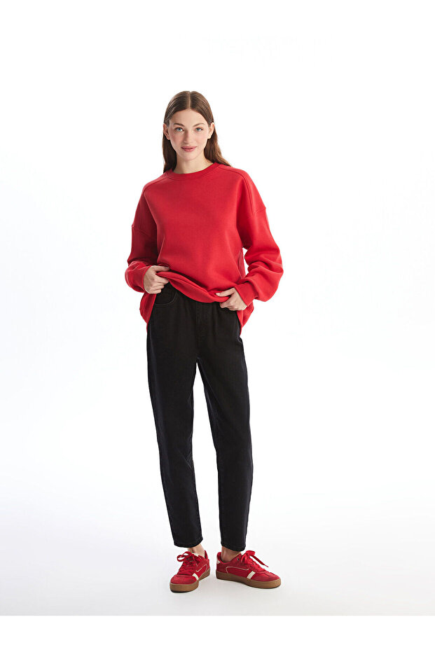 Lcwk Beli Lastikli Slouchy Fit Kadın Jean Pantolon - 1