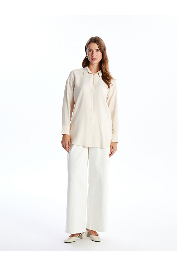 LCW Modest Oversize Kadın Gömlek Tunik - 2