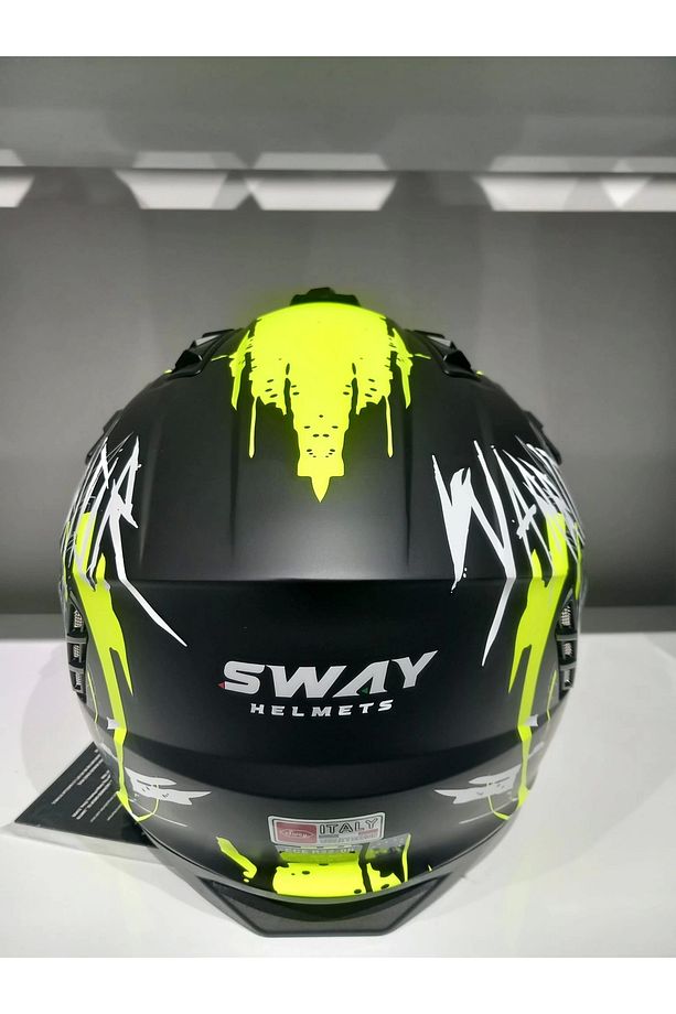 KASK SWAY X1-X SEUL BLACK/YELLOW ÇENE ÇIKAN - 3