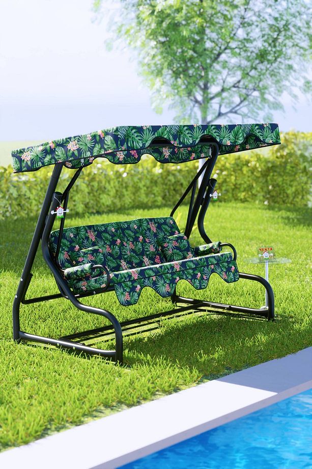 Yekta Tropik 3 Kişilik Bahçe Salıncağı Balkon Salıncak 200 cm - 4