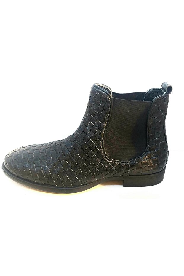 8028 Men's Genuine Knitted Leather Daily Chelsea Boots