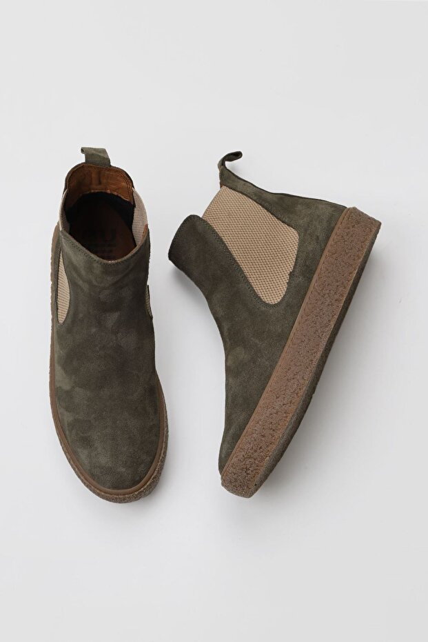 Haki Süet Kadın Düz Bot 01wt3206 - 1