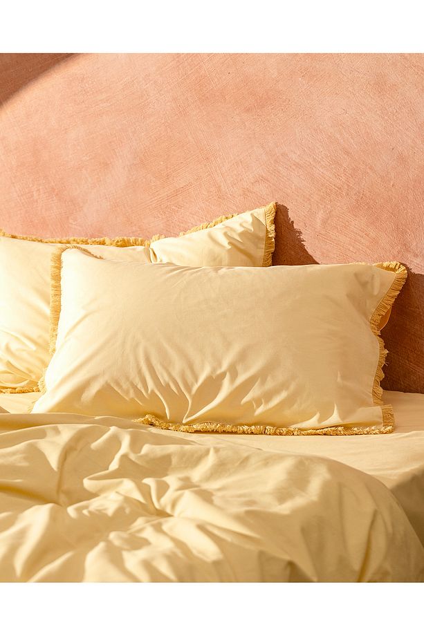 Sona King Size Püsküllü Nevresim Takımı - Sarı - 3