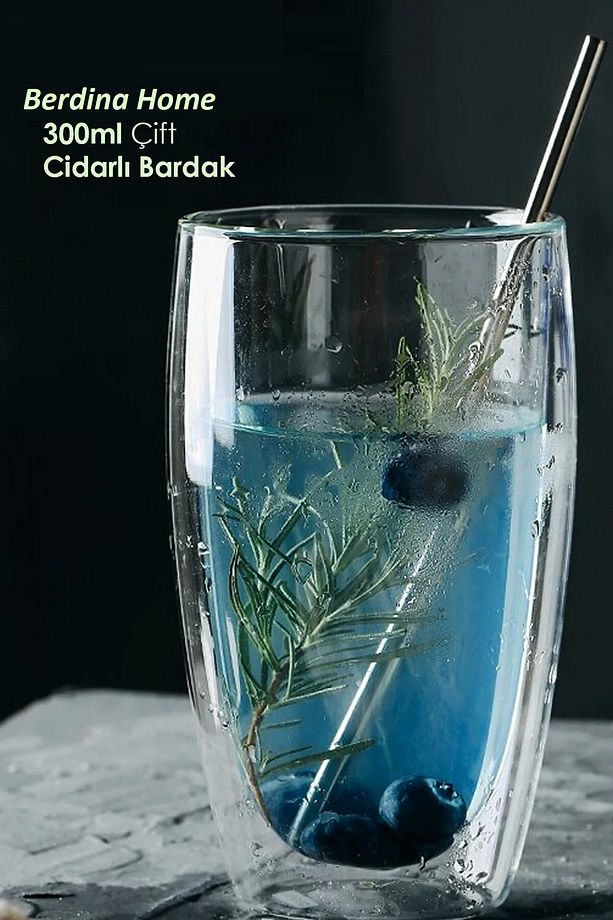 Çift Cidarlı 300ml Cam Bardak | Çift Cidarlı Bardak Double Wall Glass - 1