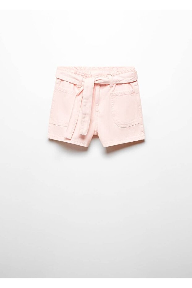 Kemerli paperbag şort - 1